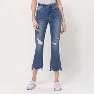 *NEW* Vervet by Flying Monkey High-Rise Medium Wash Crop Flare Jeans
